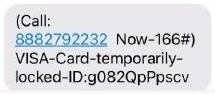 Visa SMS Text Scam