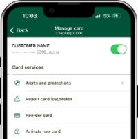 image of Digital Banking Mobile app on an Apple iPhone