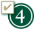 number four with checkmark