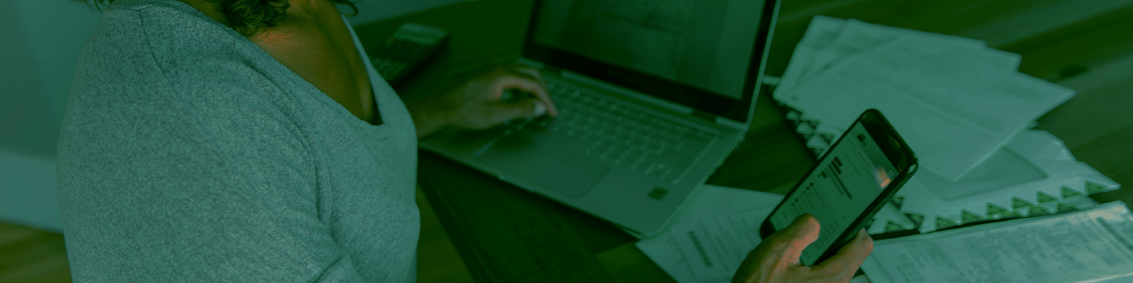 Woman working at a desk