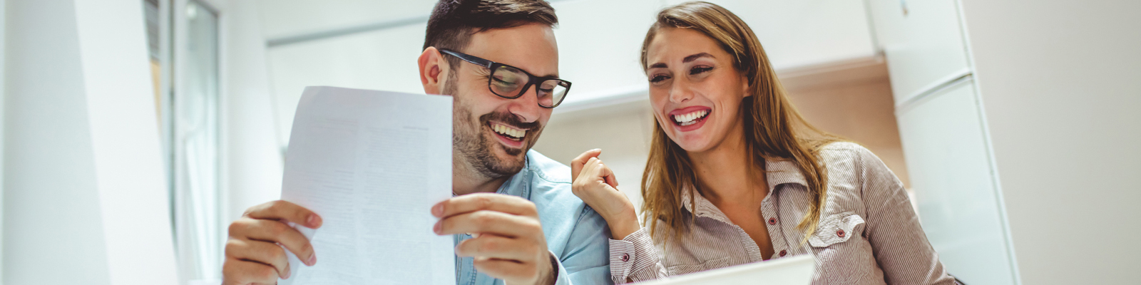 Couple looking at paperwork