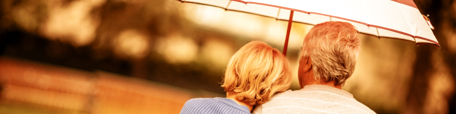 Couple under an umbrella