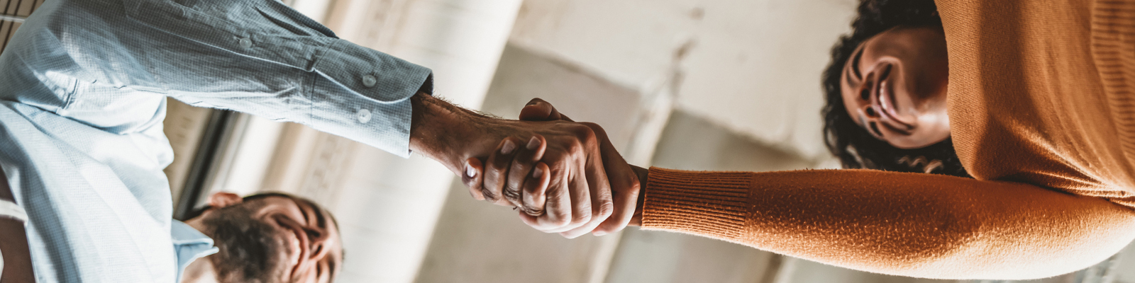 Two people shaking hands