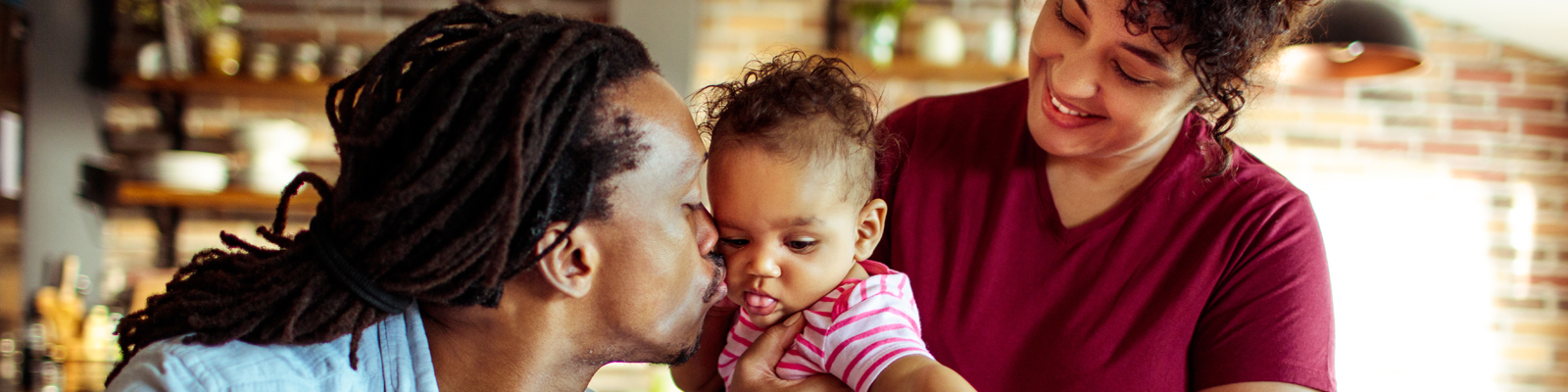 Family with young daughter