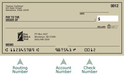 Find Your Bank Routing Number First Bank Trust